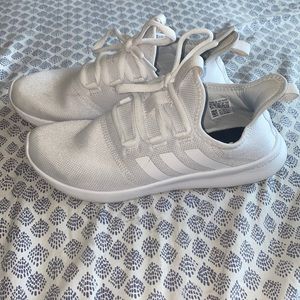 WHITE ADIDAS CLOUDFOAM PURE SNEAKERS** great condition**
